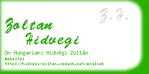 zoltan hidvegi business card