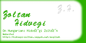 zoltan hidvegi business card